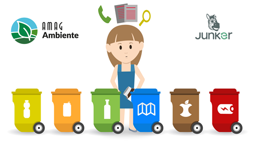 Calendario 2026 per la raccolta differenziata dei rifiuti.